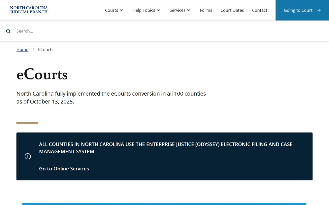 Wilkes County case search statewide eCourts Portal context