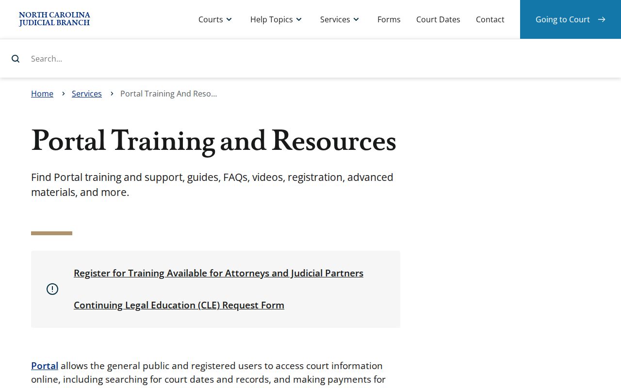Wilkes County case search Portal training resource