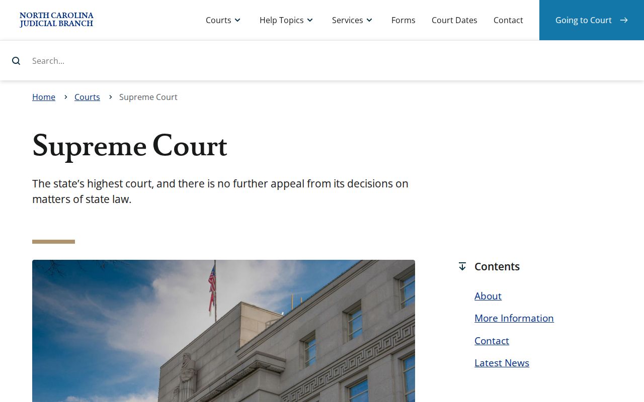 Wilkes County criminal docket research image from the North Carolina Supreme Court overview