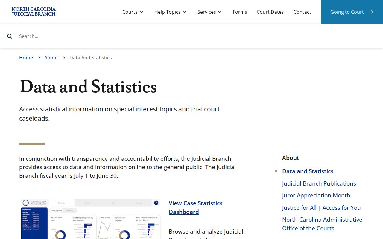 Wilkes County court docket context from North Carolina court statistics resources