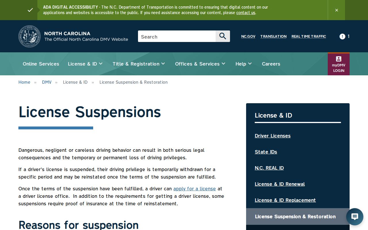 Wilkes traffic court records NCDMV court compliance information