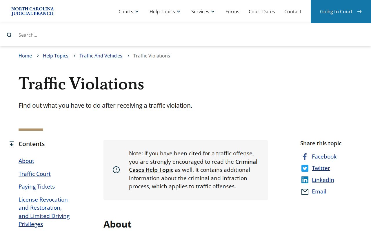 Wilkes traffic court records citation options