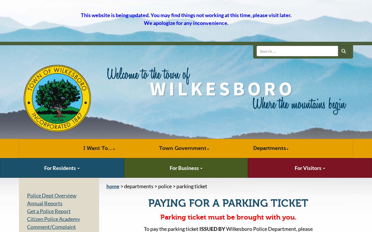Wilkesboro court docket town parking payment distinction
